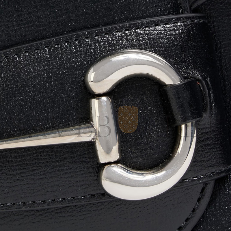 GUCCI HORSEBIT 1955 TEXTURED LEATHER SHOULDER BAG 764155 (26.5*17*8cm)